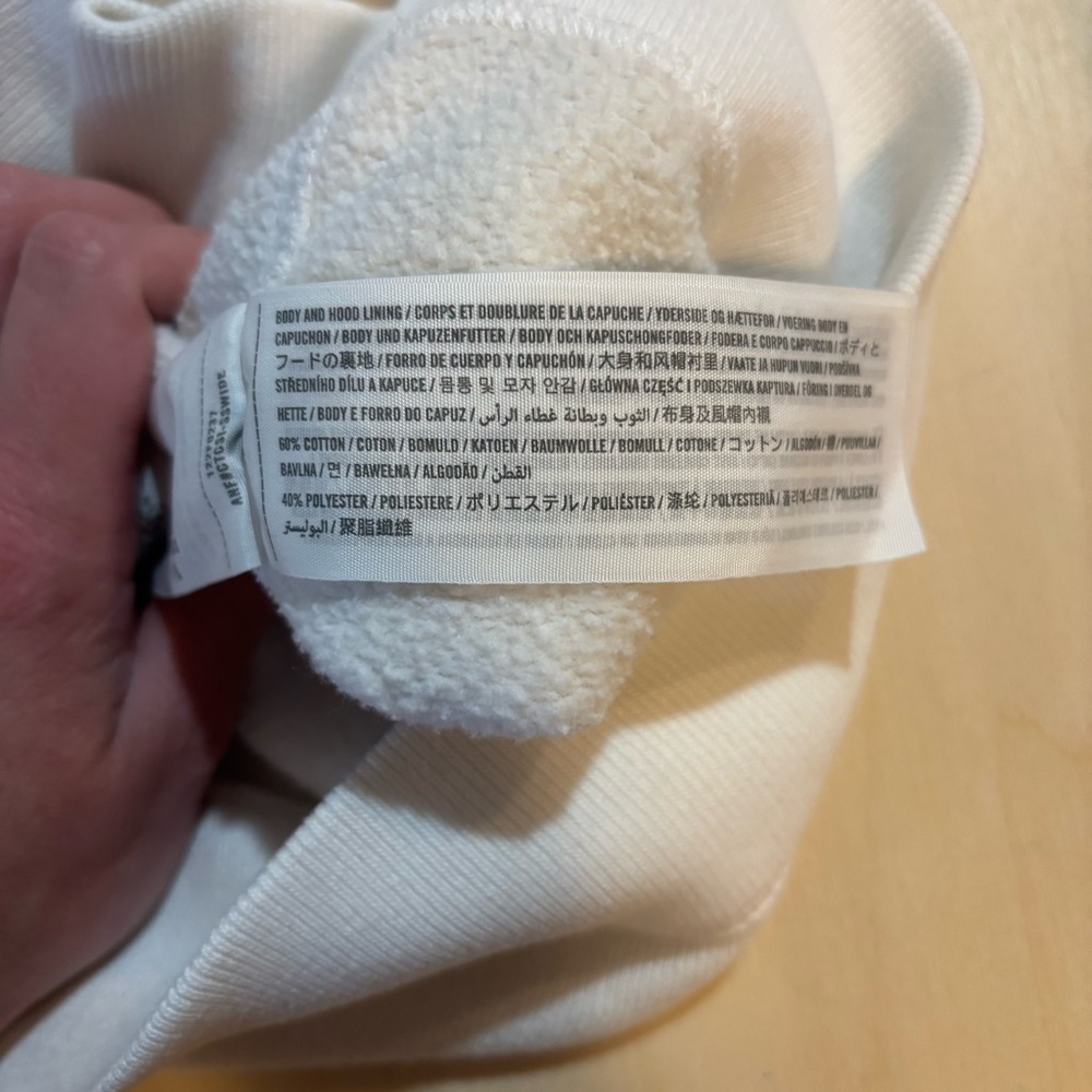 Abercrombie & Fitch Ivory Hoodie with Logo - Picture 7 of 8